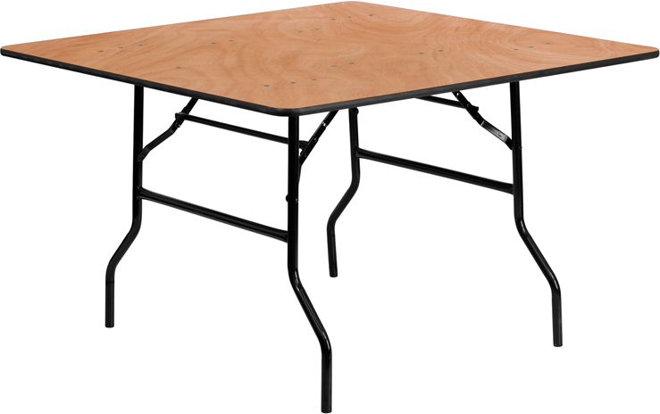 Alamont 48'' Square Wood Folding Banquet Table
