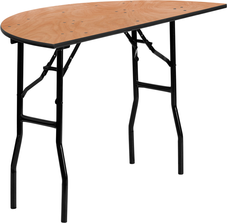 Alamont 48'' Half-Round Wood Folding Banquet Table