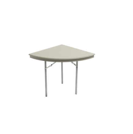 Dynalite Featherweight Heavy-Duty ABS Plastic Folding Table - Quarter Round